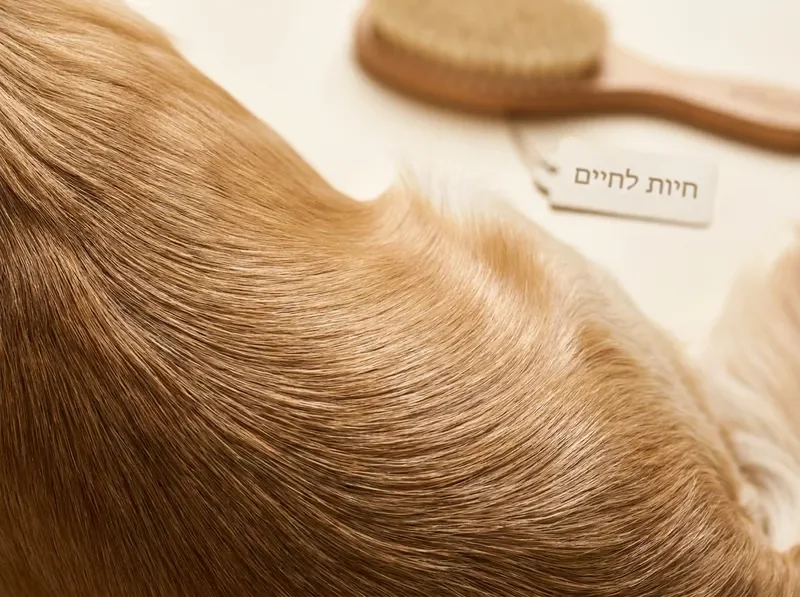 פרווה נקייה ומבריקה של כלב